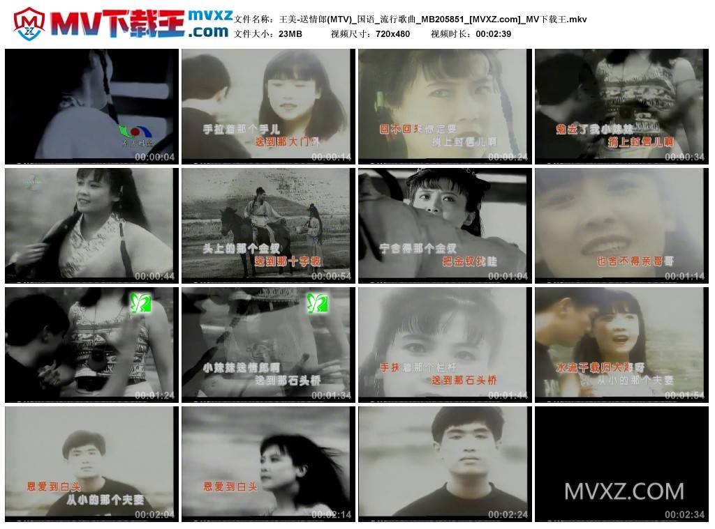 王美-送情郎(MTV)_国语_流行歌曲_MB205851